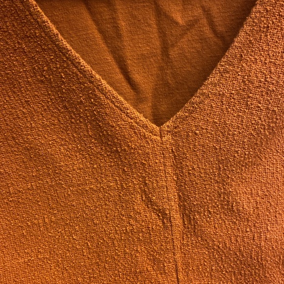 ⭐️ Madewell Textured Rust knot front Cropped Too size xs - Picture 6 of 9